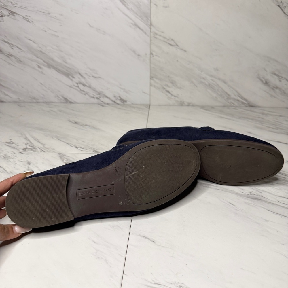 3/$50 Bandolino Larna Navy Blue Suede Braided Slip-On Loafers Flats SZ 9M - Picture 6 of 7